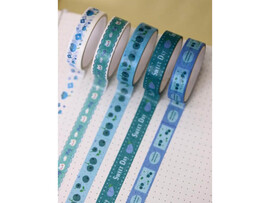 Клейкая лента декорат. "Designer prints" 5 шт., 10 мм*2 м, в кор. 661-13-01