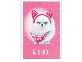 Блокнот А6 40 л. Босс шпиц, клетка, мягк. перепл. Арт. 68140
