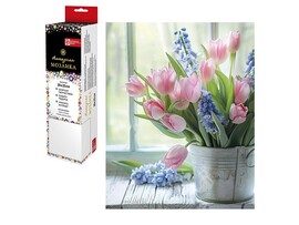 Алмаз. моз. 20*25 см, без подр., полн. зап. Весенний букет. Арт. 68585