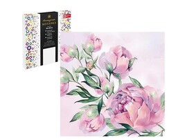 Алмаз. моз. 30*30 см, с подр., полн. зап. Нежные пионы. Арт. 68606