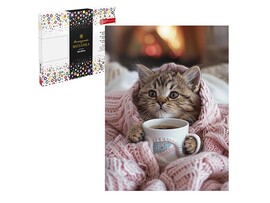 Алмаз. моз. 30*40 см, с подр., полн. зап. Котенок в пледе. Арт. 68635