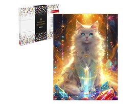 Алмаз. моз. 30*40 см, с подр., полн. зап. Кот и самоцветы. Арт. 68637