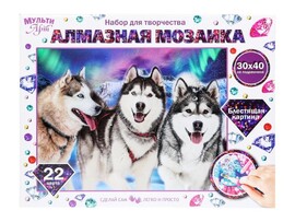 Алмаз. моз. 30*40 см с подр., полн. зап. Хаски. AM30X40-HASKI
