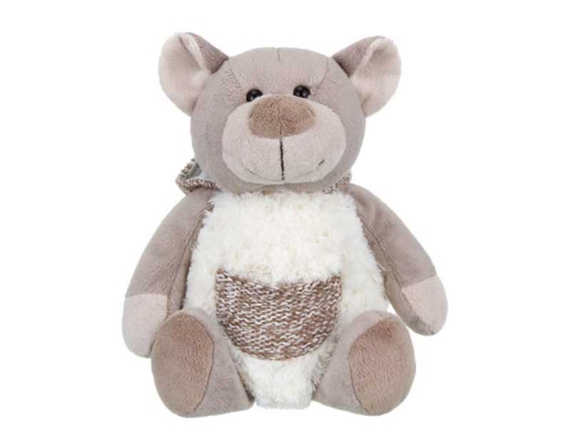 Мягкая игр. Мишка в меховом худи 19 см в пак. Relana. RL24055-19