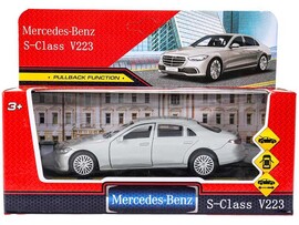 Машина металл. Mercedes-Benz S-Class V223 12 см, дв., багаж., инерц., серебр. Технопарк