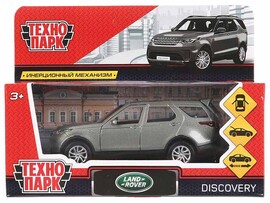 Машина металл. Land Rover Discovery 12 см, дв., багаж., инерц., серый. Технопарк