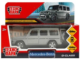 Машина металл. Mercedes-Benz G-Class 12 см, дв., багаж., темно-серый. Технопарк