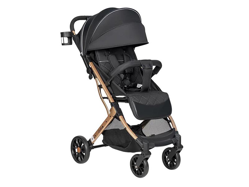 Коляска детская прогулочная COSTA Linda Comfort 106х80х51 см, черный. LC-02