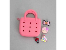 Брелок-сумочка с джиббитсами "Cool bag" 12х9 см, розовый. Арт. 144P-030