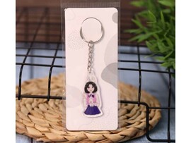Брелок "Девочка с зайчиком" 13х5.5 см в пак. Арт. 16462