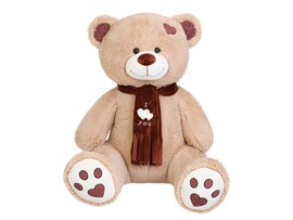 Мягкая игр. Медведь Тони с шарфом 110 см, кофейный. МТШ/60/82