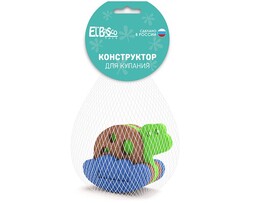 Конструктор для купания "Черепаха" 6 эл., в сетке. Арт. 03-026