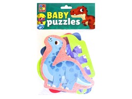 Мягкие пазлы Baby puzzle "Динозавры" 4 картинки, 12 эл. Арт. VT1106-91