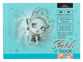 Скетчбук 48 л. "Fairy" 15*11 см, тв. Переплет. Арт. 8434 (2139)