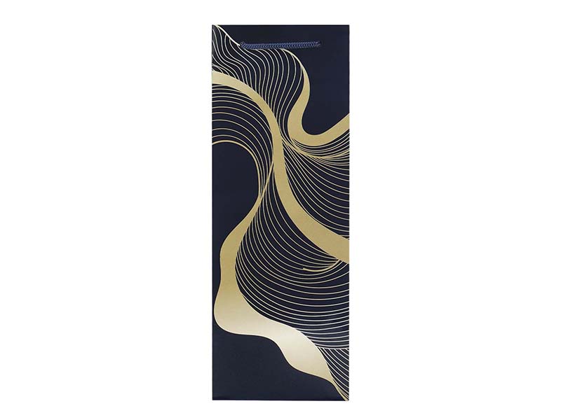 Пакет подар. глянц. лам. Bottle Волны 12х36 см. ПКП-9136