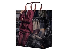 Пакет подар. глянц. лам. Бордовый костюм 11.5х14.5 см. ПКП-0311