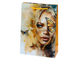 Пакет подар. глянц. лам. Девушка 22x31x10 см. ПКП-9160