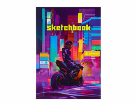 Скетчбук А5 48 л. Мотоциклист, КБС, офсет. С48-4190