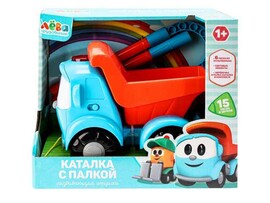 Каталка "Грузовичок Лева" 23 см, песни, звуки, свет, кор. HT838-R