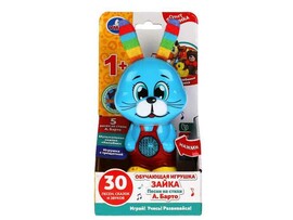 Обуч. игр. "Зайка" 15 см, песни, фразы, трещотка, свет, в кор. HT640-R