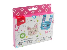 Фигурки из бисера "Котенок, зайчонок"