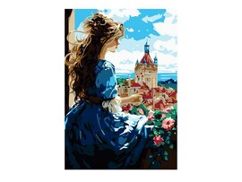 Картина по ном. на карт. 20*28,5 см "У окна"