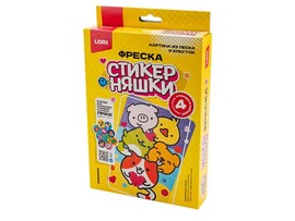 Фреска. Картина из песка и блесток Стикерняшки "Котики"