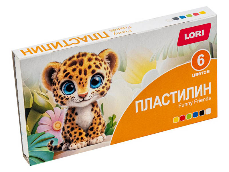 Пластилин Funny Friends 6 цв, 15 гр, пенал