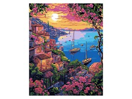 Картина по ном. холст на подр. 40*50 см "Цветущее побережье"