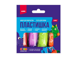 Пластишка. Тесто для лепки неоновое 4 цв. по 30 гр