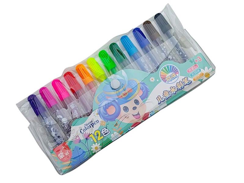 Фломастеры 12 цв. утолщ., водная основа, в пласт. уп. ZS-1103-12