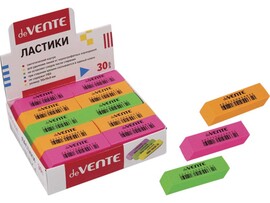 Ластик deVENTE "Neon" 56x19x9 мм, прямоуг. скош. цв., синт. каучук, dust-free