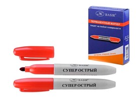 Маркер перман. MC супер острый након., красный (кратно 12)