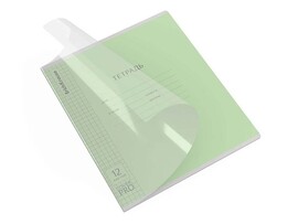 Тетрадь 12 л. EKrause Классика, клетка, пласт. обл., зеленый. 62178