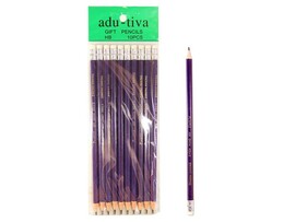 Карандаш ч/гр "adu-tiva" НВ, ластик, заточ., фиолетовый. Р306-1 (кратно 10)