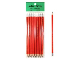 Карандаш ч/гр "adu-tiva" НВ, ластик, заточ., оранжевый. Р306-4 (кратно 10)