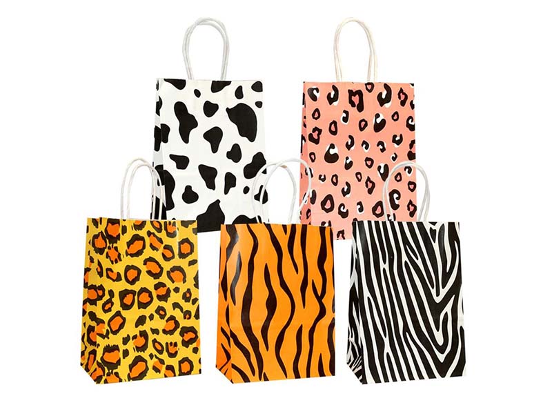 Пакет подар. крафт "Звериный принт" 15*21 см, микс. Р10846-3