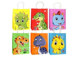 Пакет подар. крафт "Динозаврики" 22*27 см, ассорти. Р10846-49