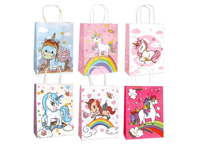 Пакет подар. крафт "Единорог" 22*27 см, ассорти. Р10846-39