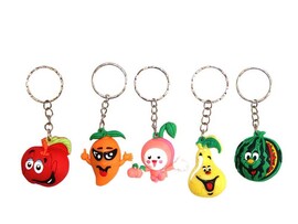 Брелок "Фрукты" 4 см, ПВХ, ассорти. Кбр20-2 (кратно 12)