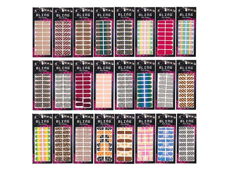 Наклейки для ногтей "Bling" 6,5*13 см, ассорти. Кн359