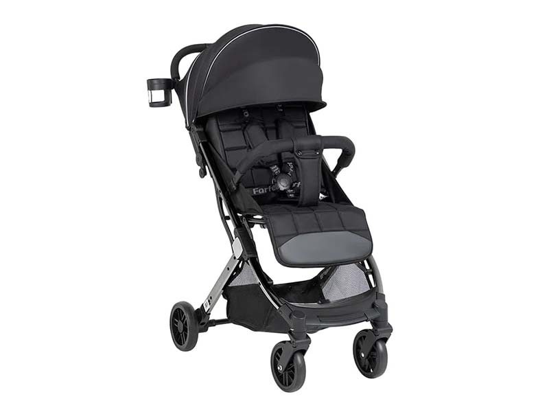 Kоляска детская прогулочная Farfello Comfy Go 106х80х51 см, абсолютно черный. CG-301