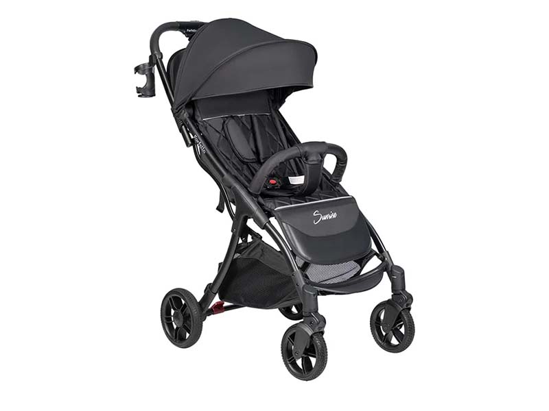 Коляска детская прогулочная Farfello Sunrise 103х86х51 см, черный. FS-001