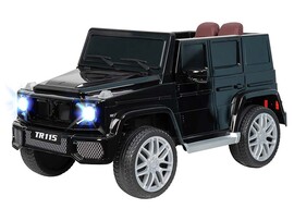 Электромобиль Р/У Джип Черный 106х68 см, аккум., свет, звук, USB, Bluetooth. TR115
