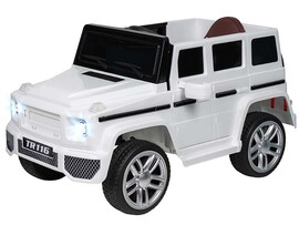 Электромобиль Р/У Джип Белый 125х72 см, аккум., свет, звук, USB, Bluetooth. TR116