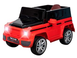 Электромобиль Р/У Джип Красный 125х72 см, аккум., свет, звук, USB, Bluetooth. TR116