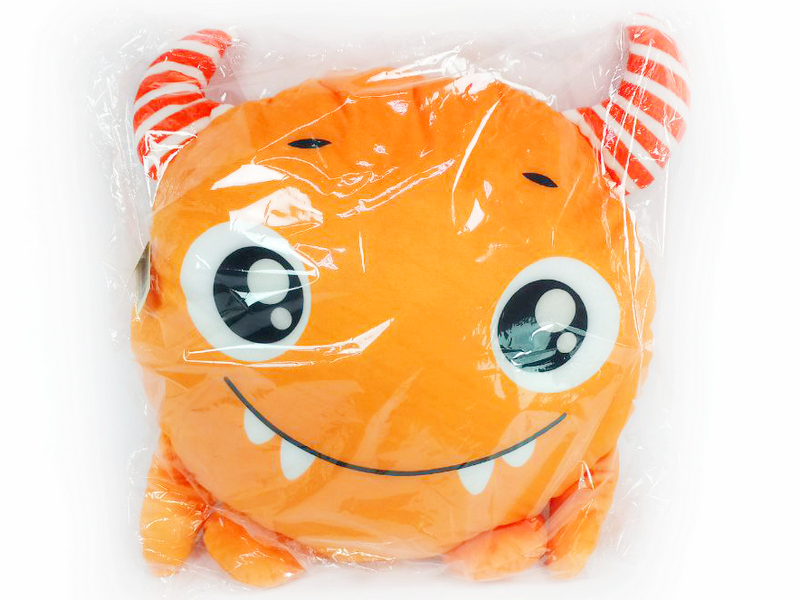 Донецк игрушка оптом Подушка-игрушка Монстрик оранжевый 40см MSR-005