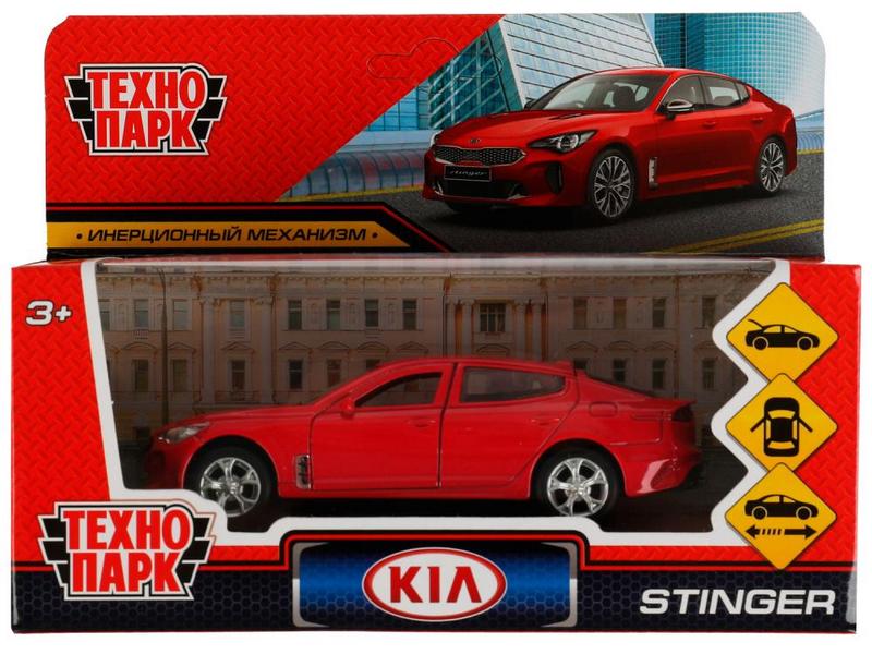 Донецк игрушка оптом Технопарк. Машина «KIA STINGER» металл. инерц. 12 см (открыв. двери, багажник) красный