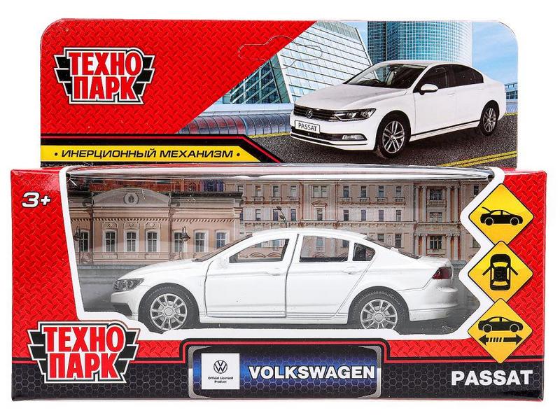 Донецк игрушка оптом Технопарк. Машина «VOLKSWAGEN PASSAT» металл. инерц. 12 см (открыв. двери, багажник) белый