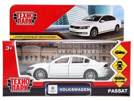 Технопарк. Машина «VOLKSWAGEN PASSAT» металл. инерц. 12 см (открыв. двери, багажник) белый доставка оптом в Донецк